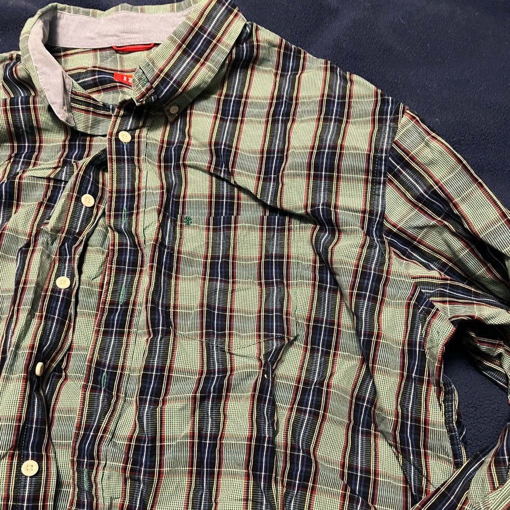 Long-sleeved button-up shirt